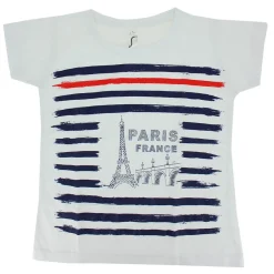 Tee shirt Paris France Tour Eiffel Tricolore