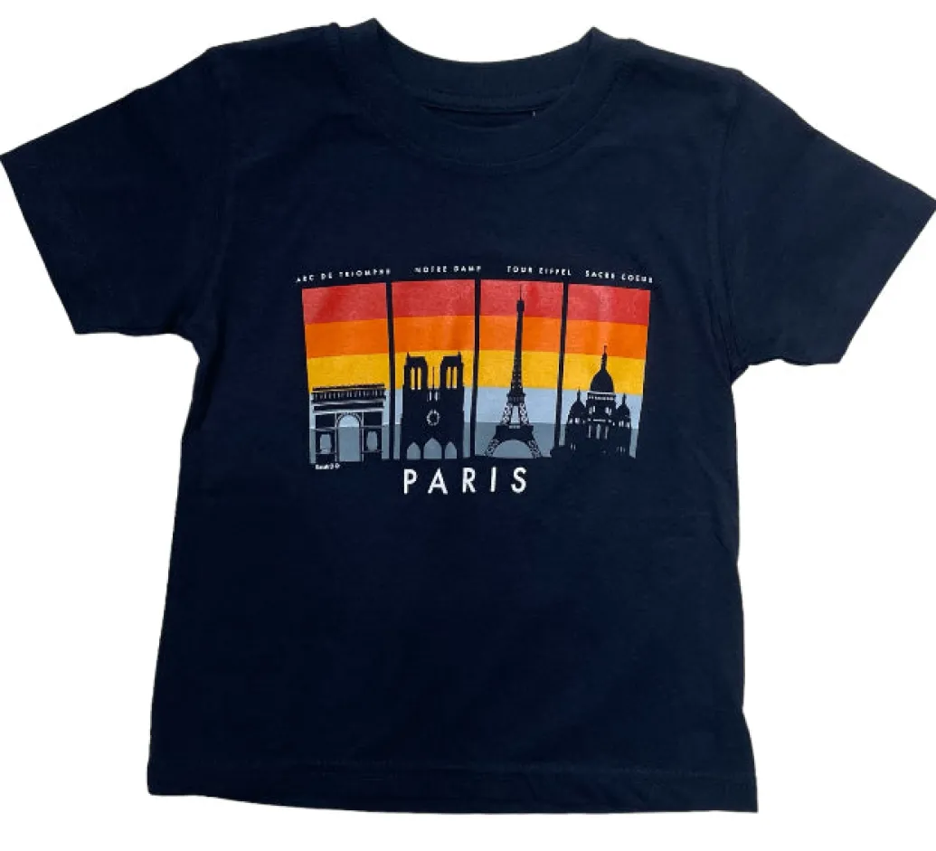 Tee shirt Paris monuments ombre