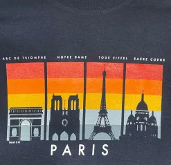 Tee shirt Paris monuments ombre