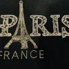 Tee shirt Paris Tour Eiffel strass léopard