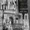 Tee shirt Paris Tour Eiffel monuments fashion