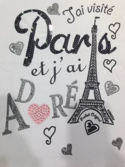 Tee shirt Paris Tour Eiffel "J'ai adoré"