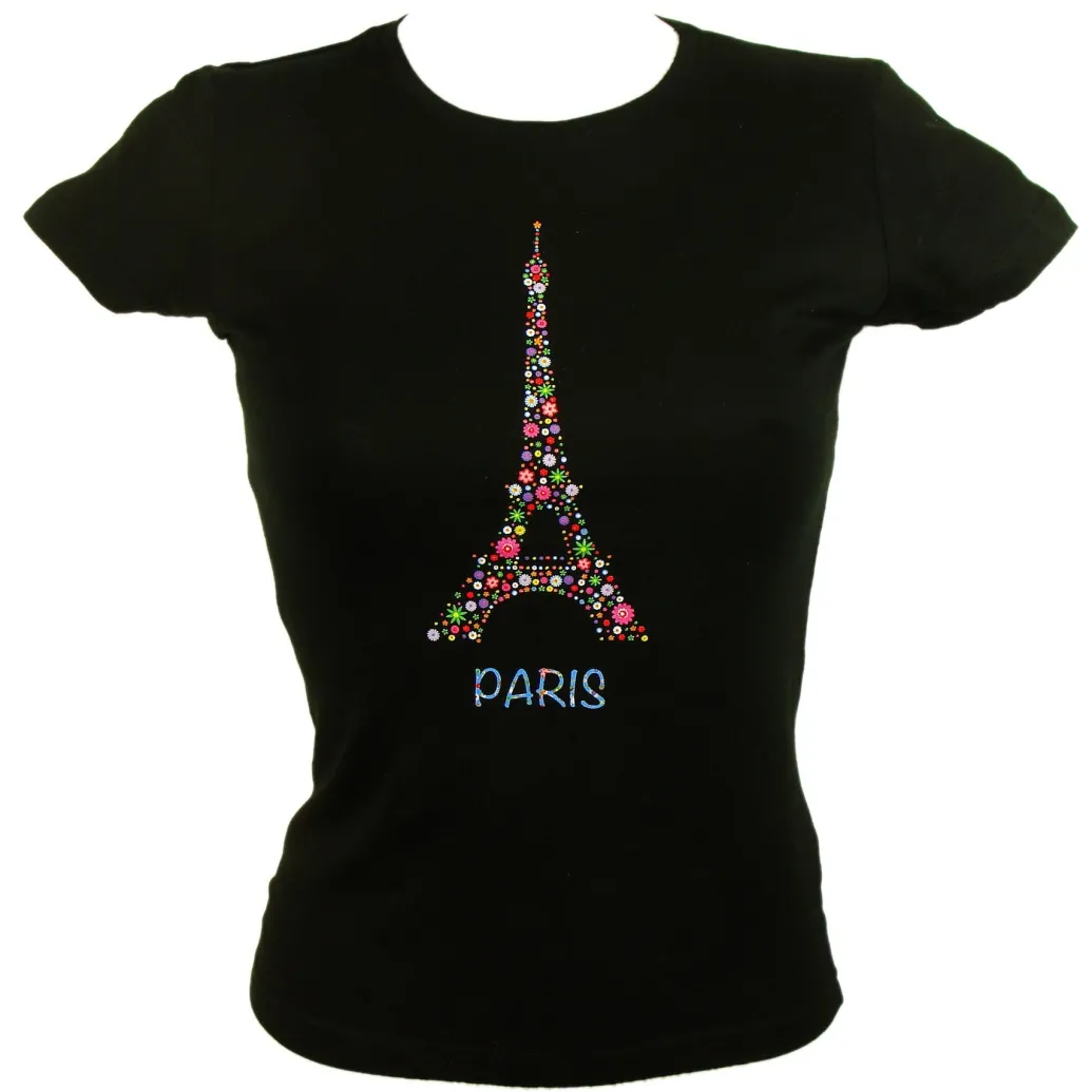 Tee shirt Tour Eiffel Fleurie Souvenir de Paris