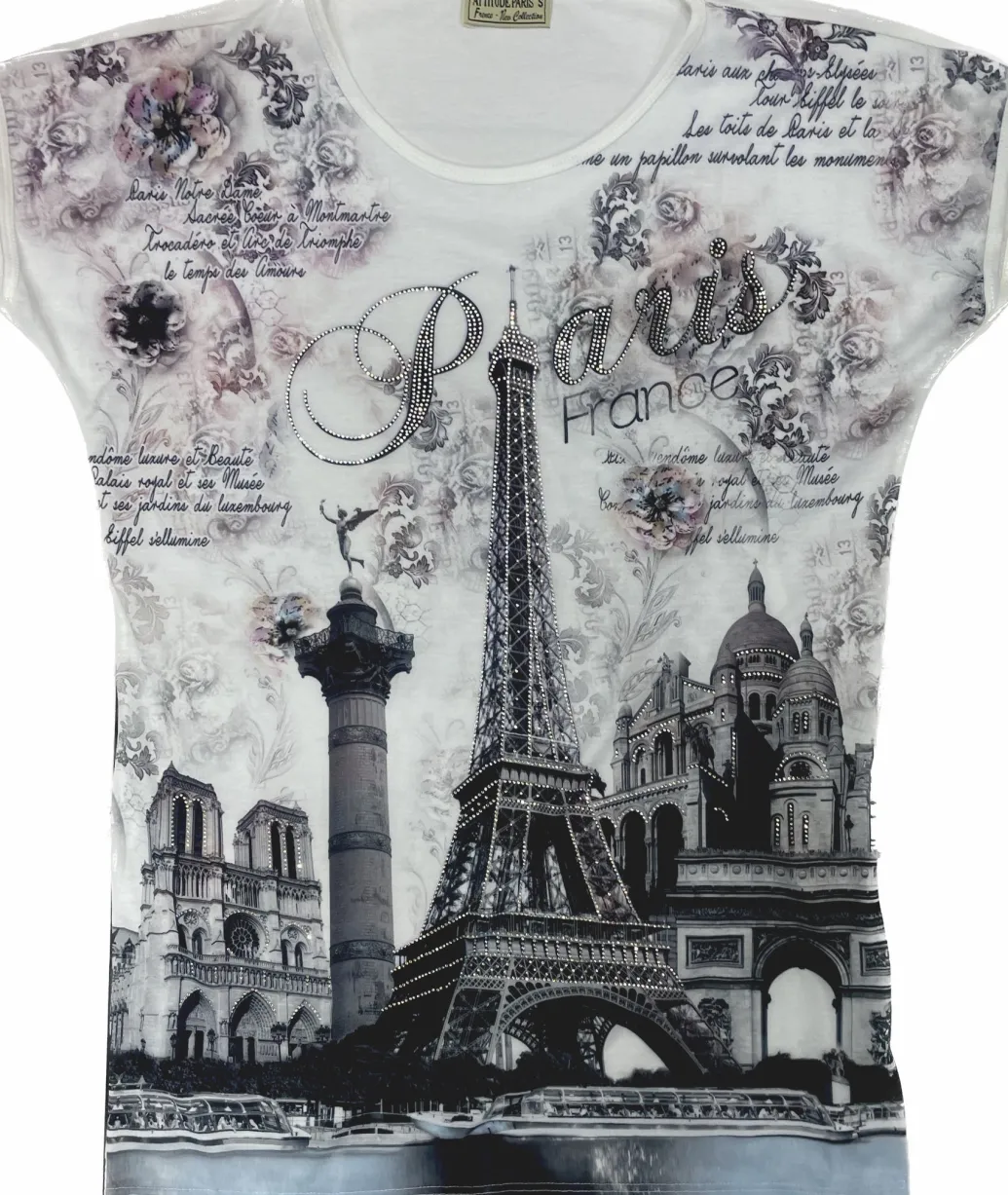 Tee shirt Tour Eiffel monuments suprême