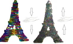 Tee shirt Tour Eiffel paillettes réversibles 2 couleurs