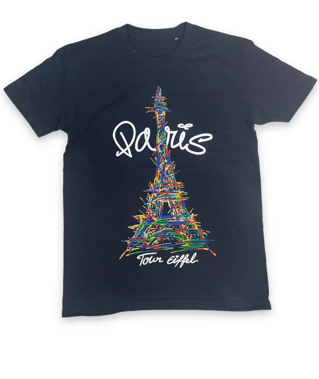 Tee Shirt Tour Eiffel Paris Graffiti