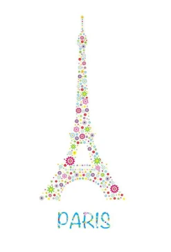Tee Shirt Tour Eiffel Paris multicolore