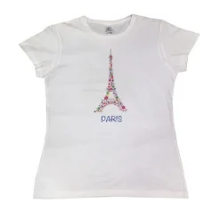 Tee Shirt Tour Eiffel Paris multicolore