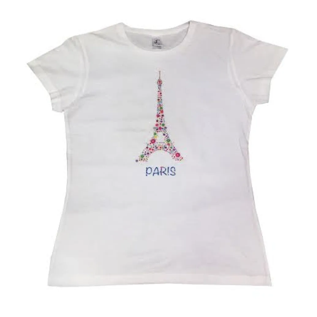 Tee Shirt Tour Eiffel Paris multicolore