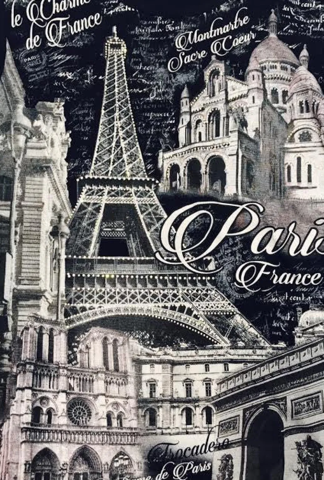 Tee shirt Tour Eiffel Paris "Le Charme de la France"