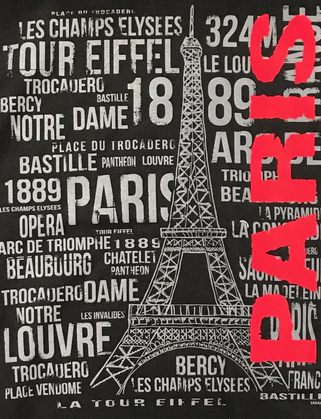 Tee shirt Tour Eiffel Paris rouge