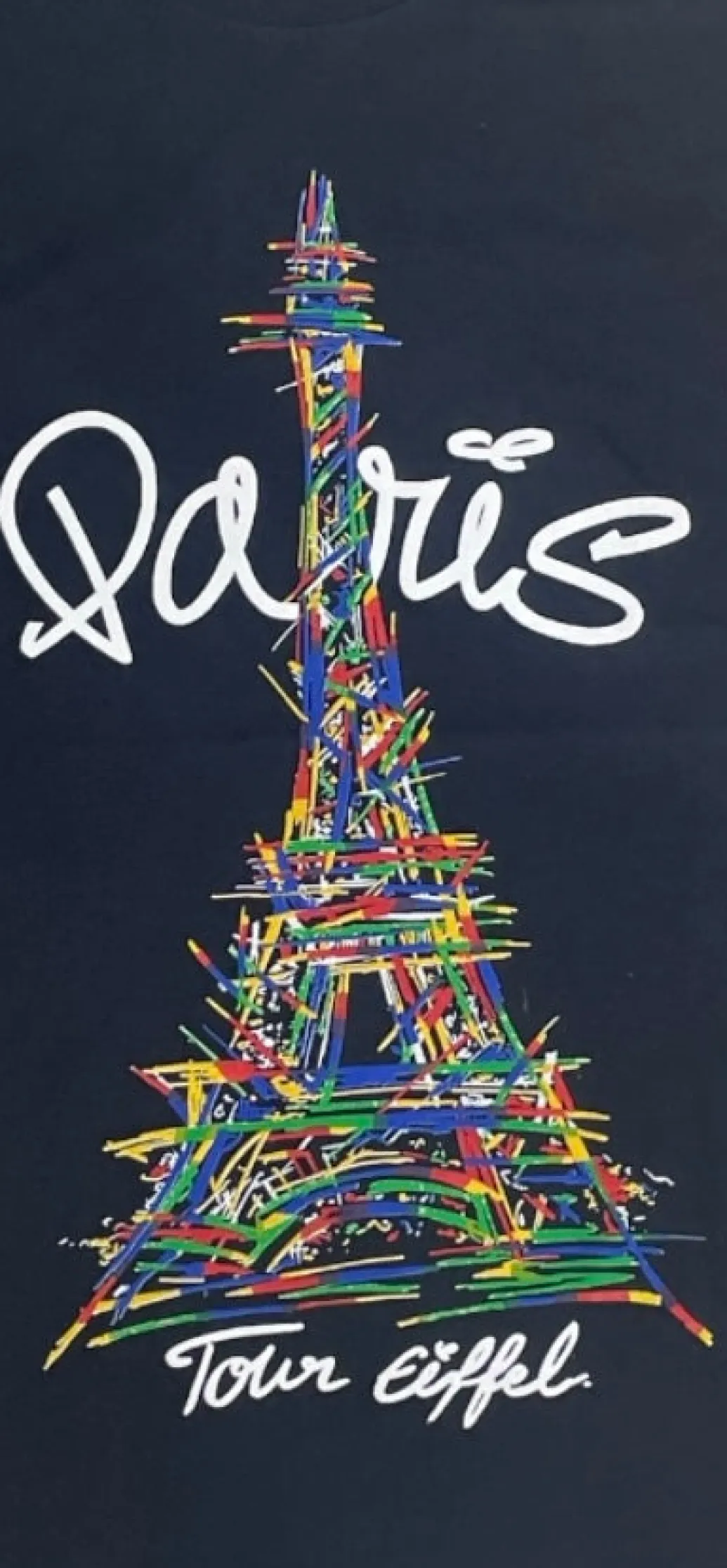 Tee Shirt Tour Eiffel Paris Graffiti