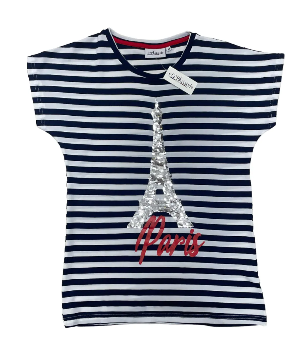 Tee shirt Tour Eiffel Sekin marin