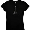 Tee shirt Tour Eiffel Strass 3 couleurs stylisé