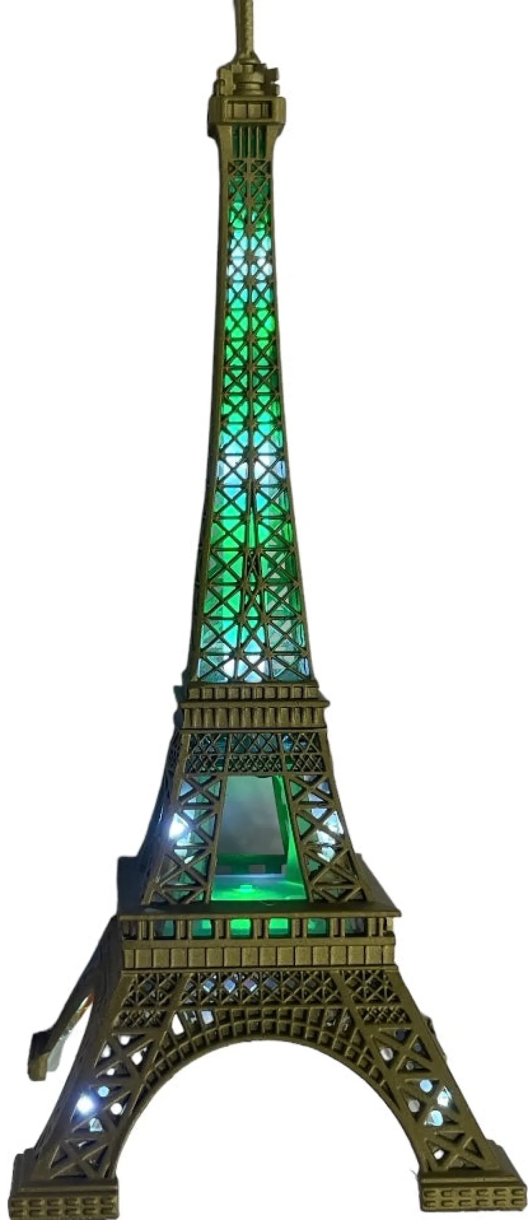 Tour Eiffel LED scintillante FULL couleurs batterie Lithium rechargeable