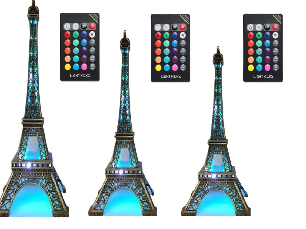Tour Eiffel scintillante télécommandée LED
