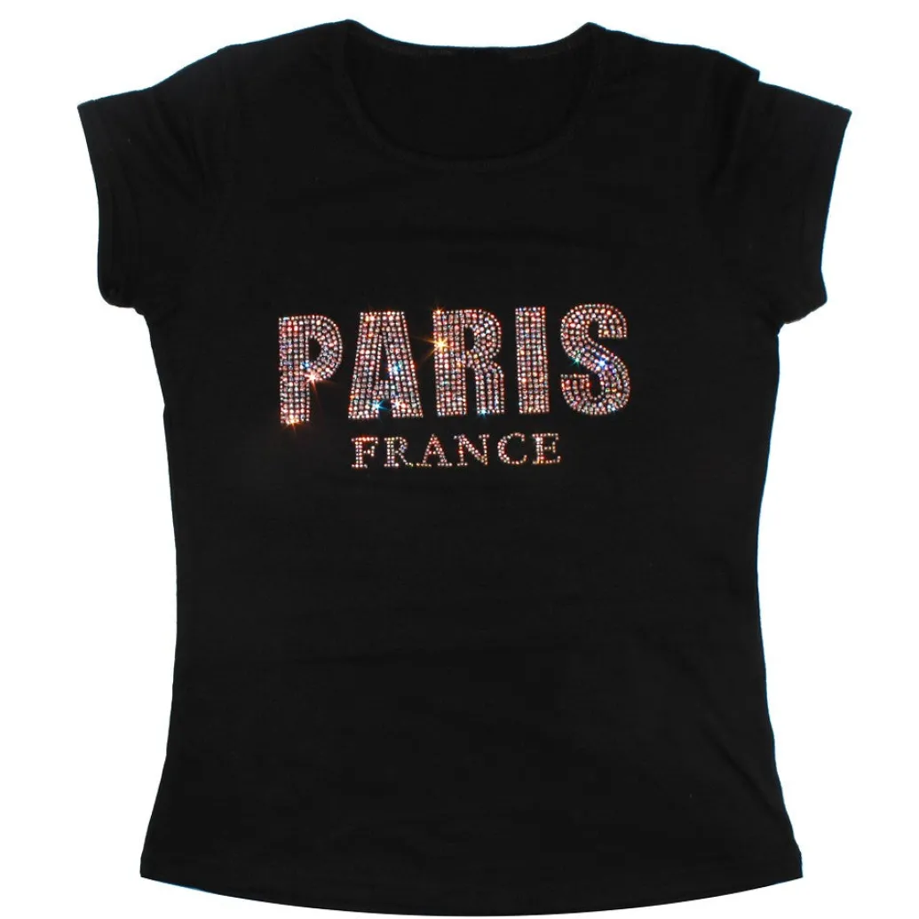 T-shirt femme Paris cristal