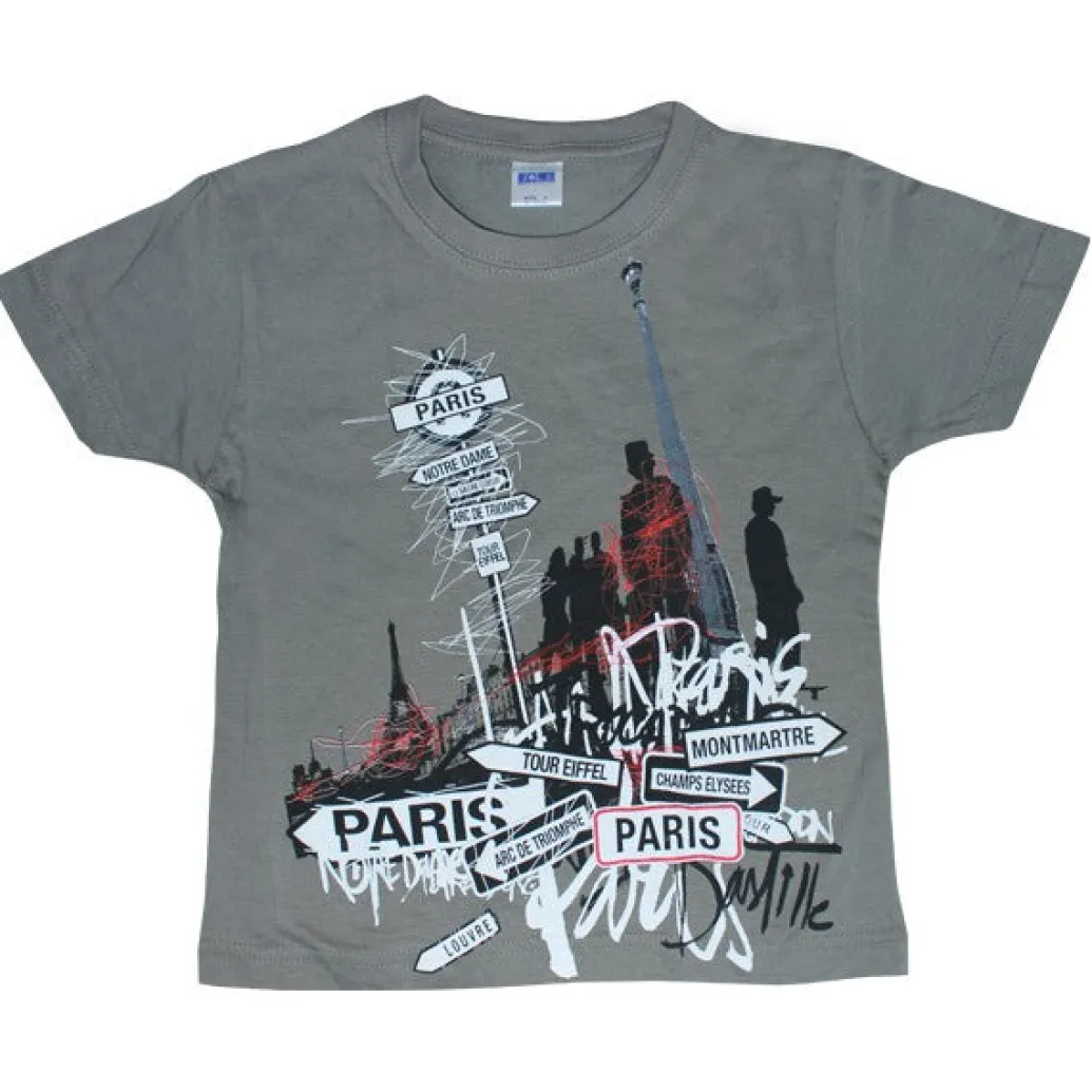 T-shirt gris paris city graph