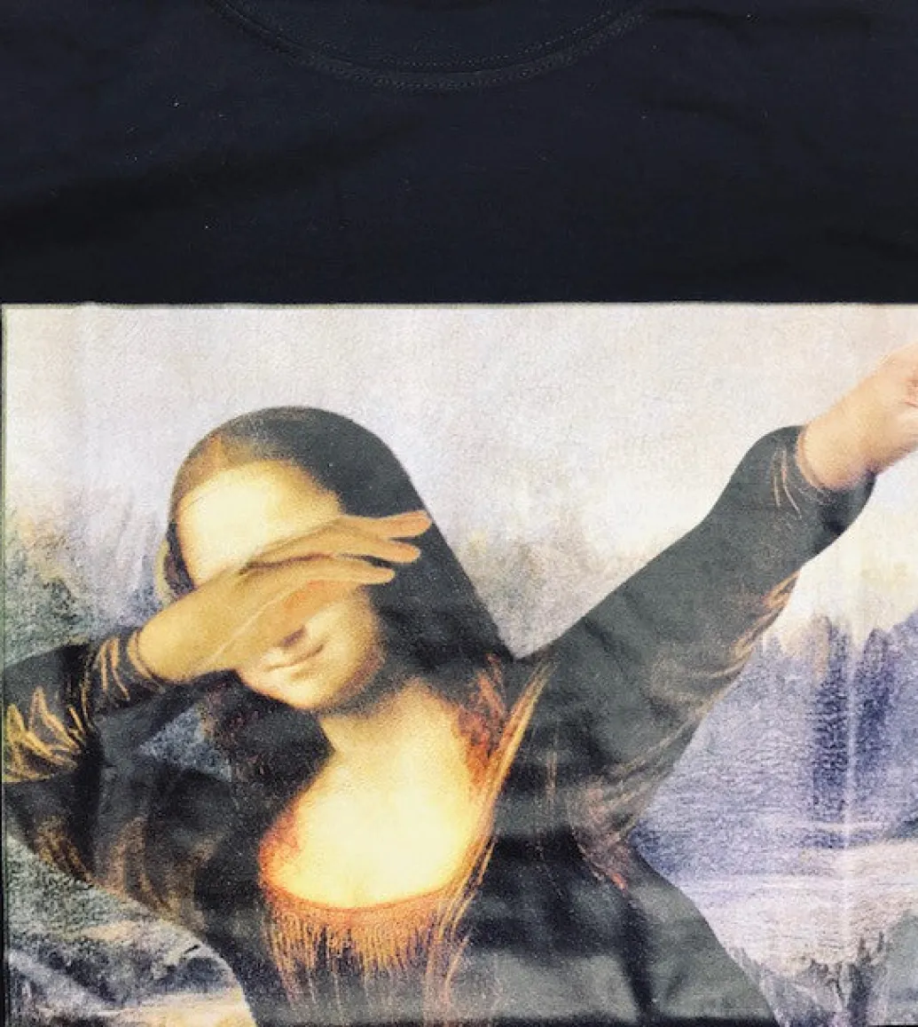 T-shirt La Joconde Dab Mona Lisa Dabbing danse