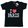 T-shirt noir Femme I love Paris