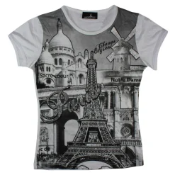 T-shirt Paris Montmartre blanc