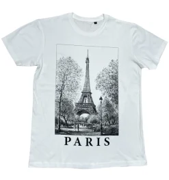 T-shirt Paris Tour Eiffel Noir et Blanc