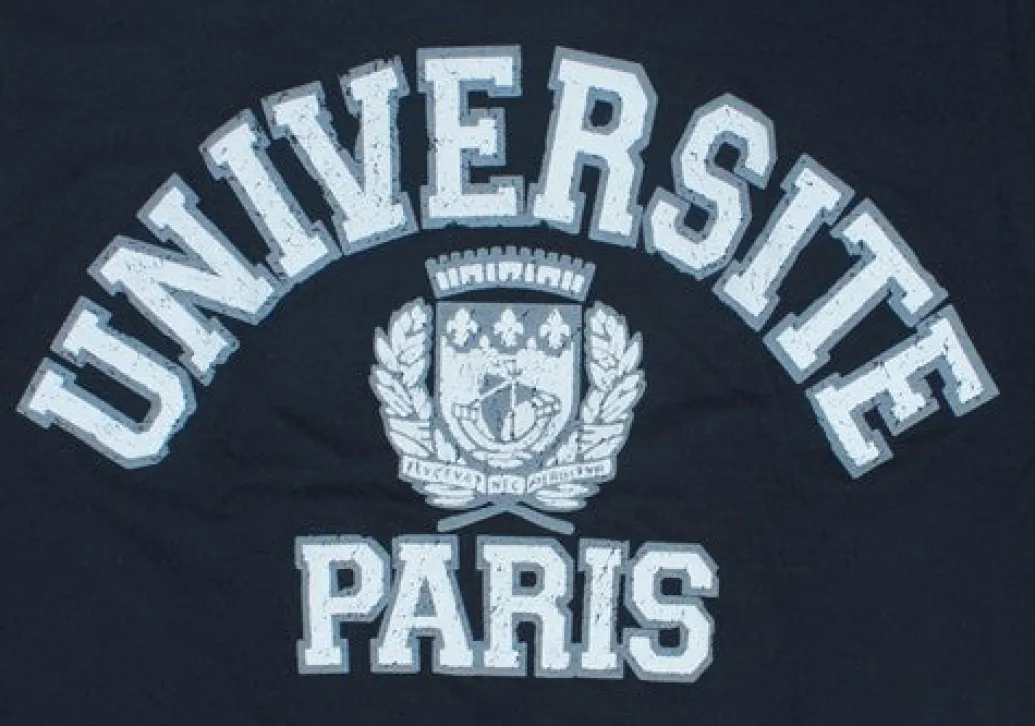 T-shirt université Paris vintage