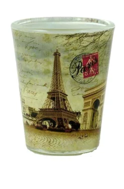 Verre à shot monuments de Paris sépia
