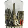 Verre shooter Souvenir Paris métal tricolore